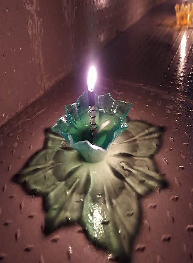 FLUZOV | 3D Reflection Shadow Combo Special Reusable Colourful | Multi Pattern |Diwali Oil Diva | Diwali Decoration | Lamps for Pooja | Home Decoration Indoor & Outdoor (Water Diya, 12) - Image 1